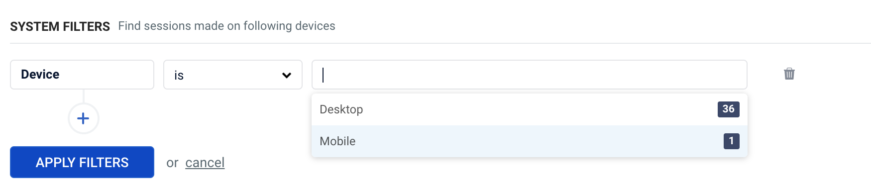 System filters based-segmentation
