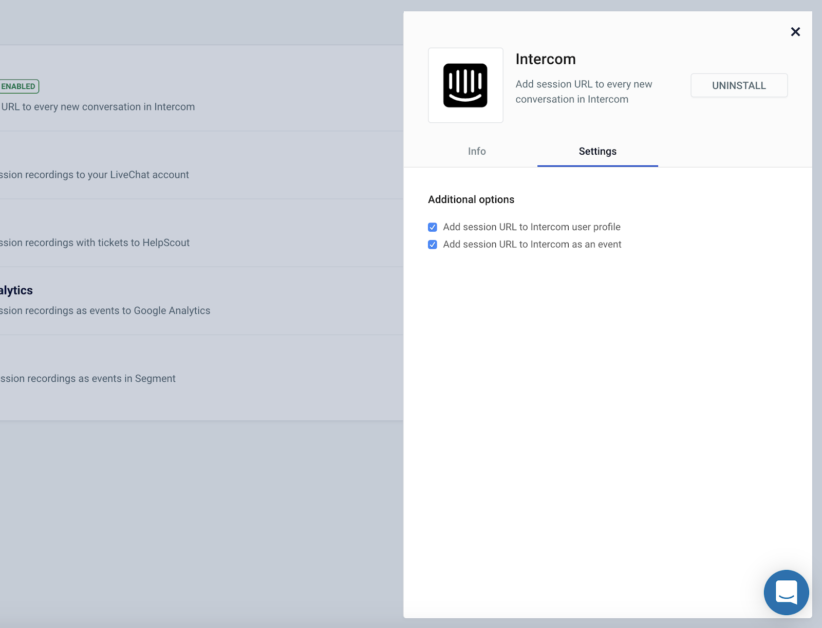 Intercom integration