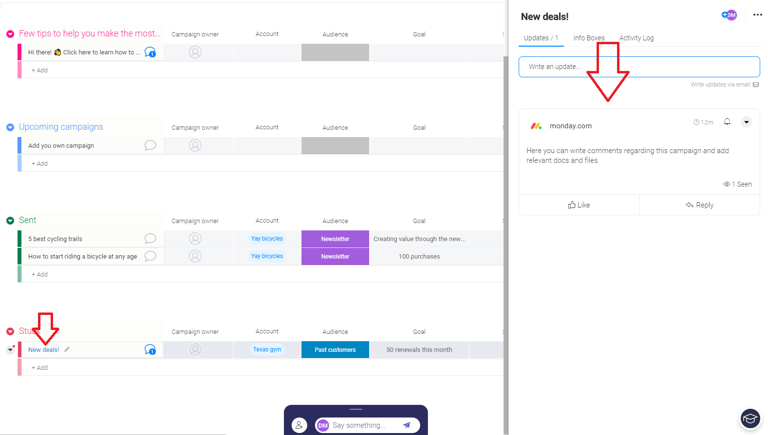 Monday example Monday example - dashboard - 2