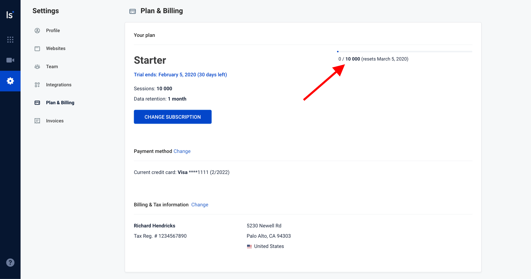 Check your current quora limit Plan & Billing - quora limit