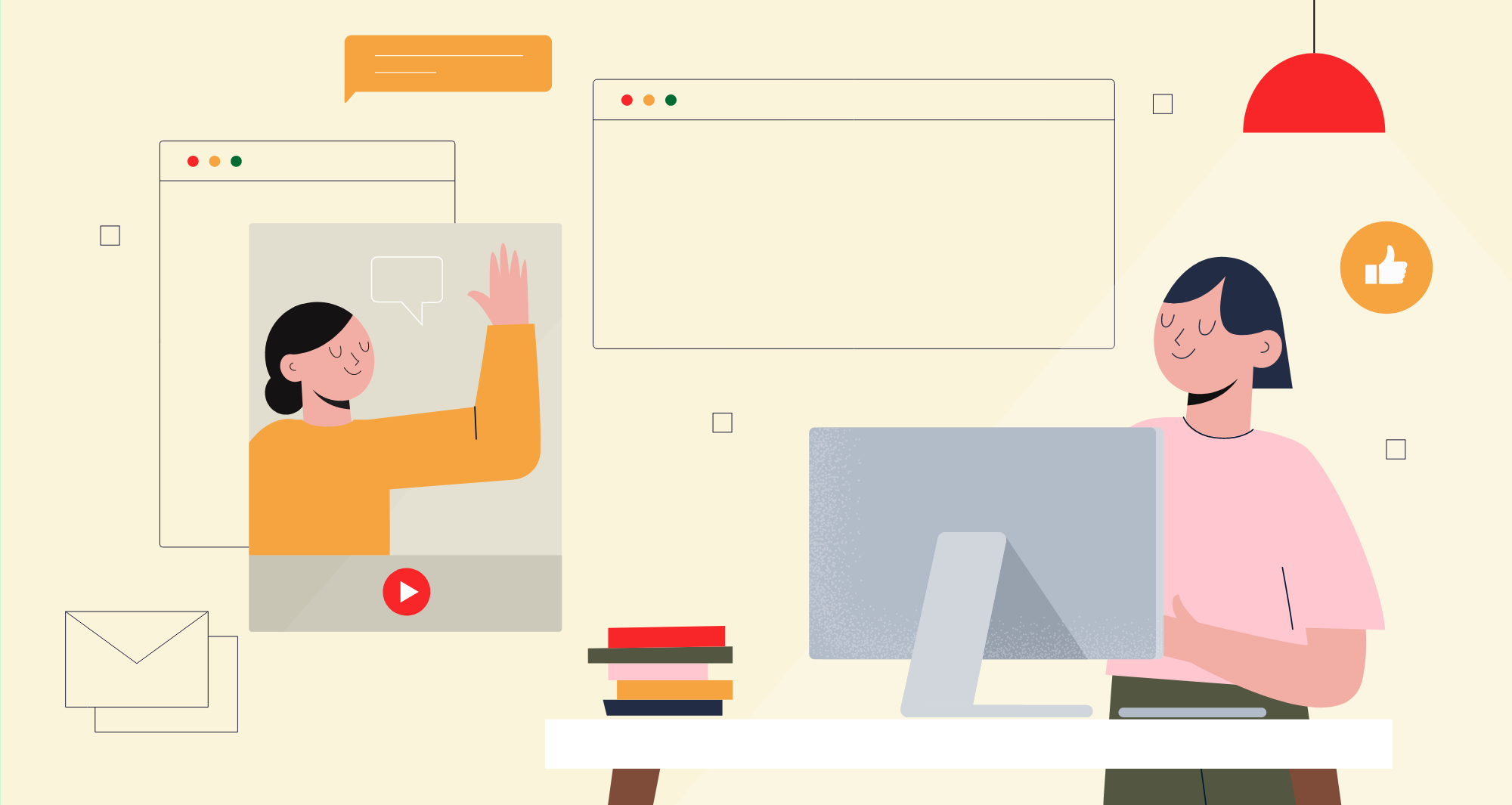 Remote work Illustration of remote work.