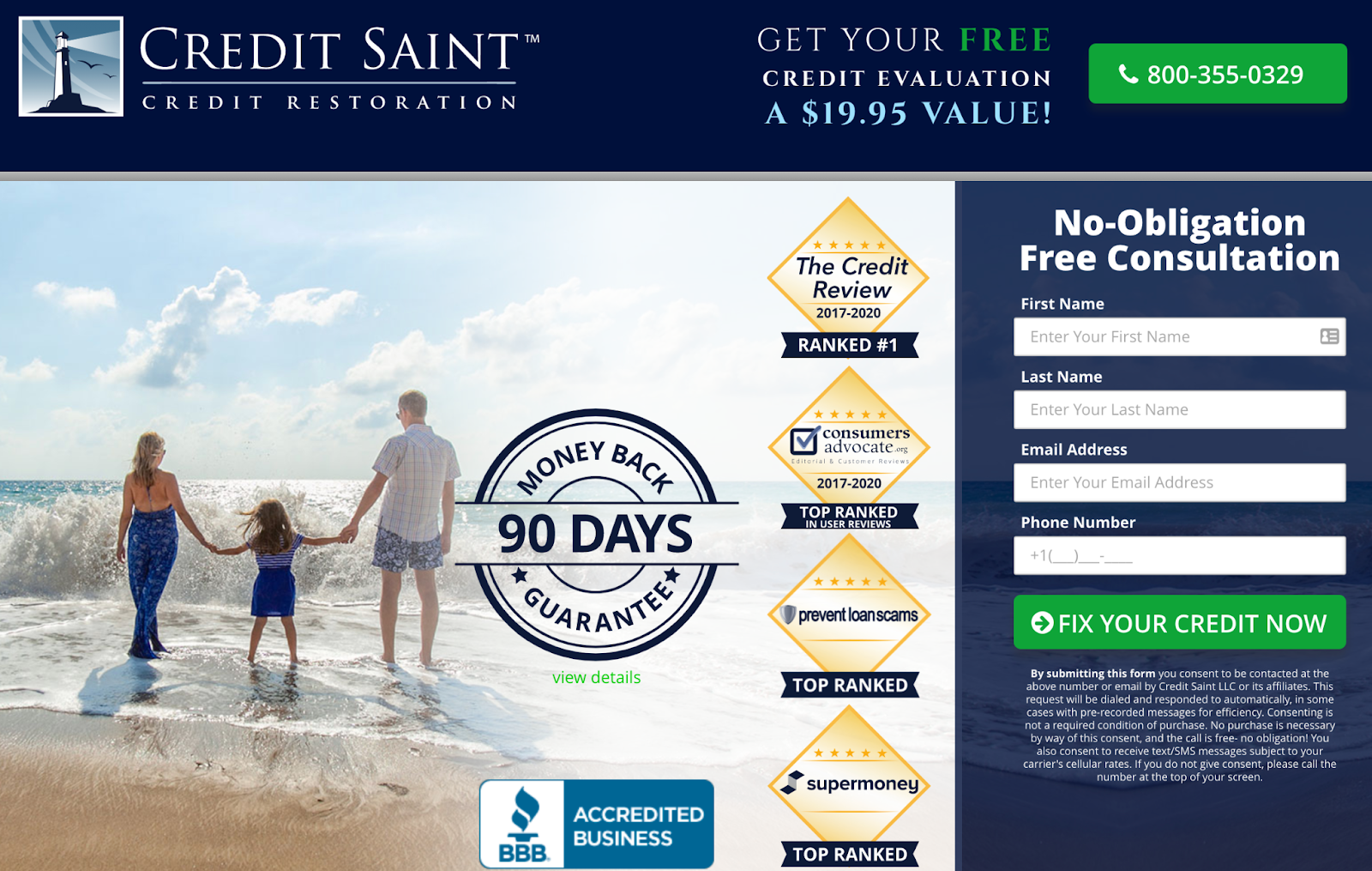 Remove Friction From the Buying Process Credit Saint registration page