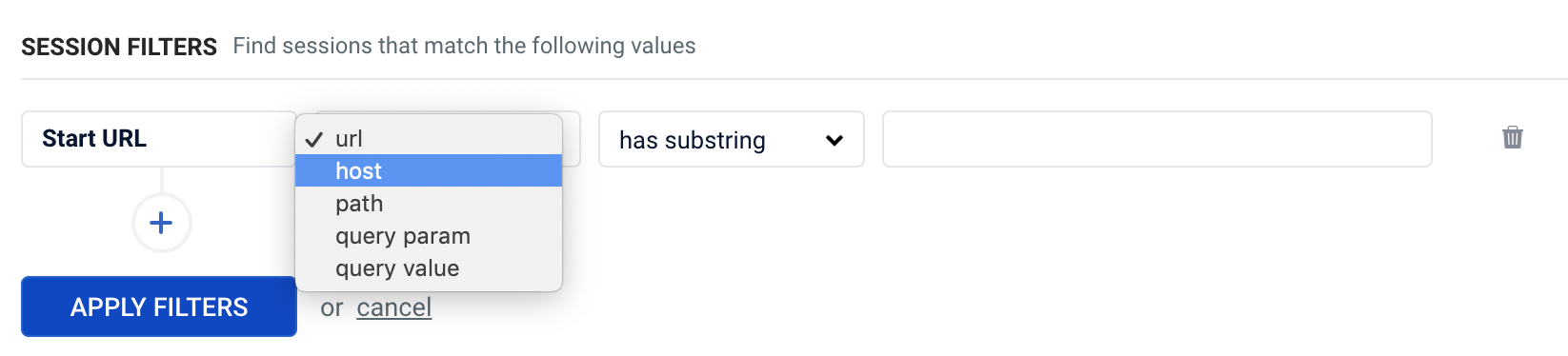 Example of session filters user-research-url-1