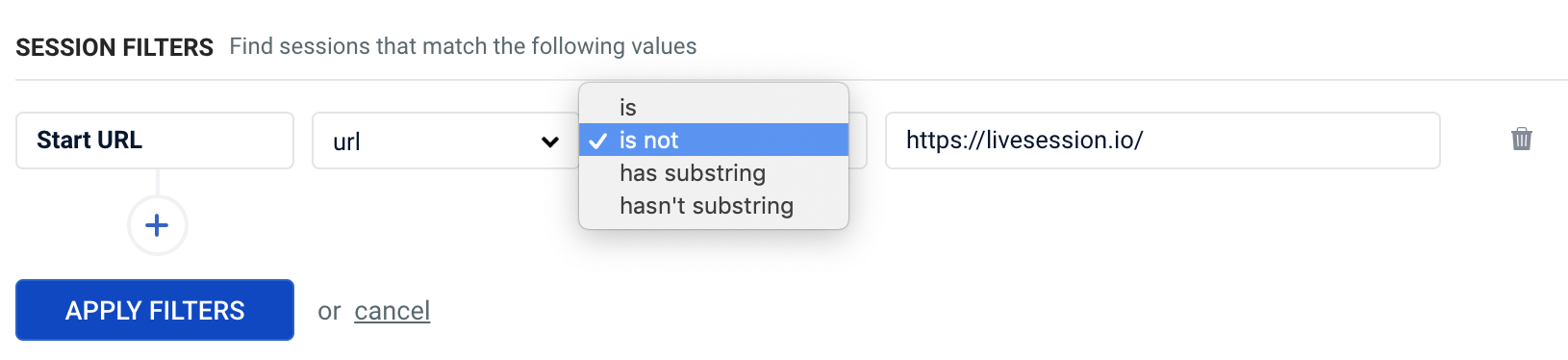 Exclude specific URL user-research-url-2