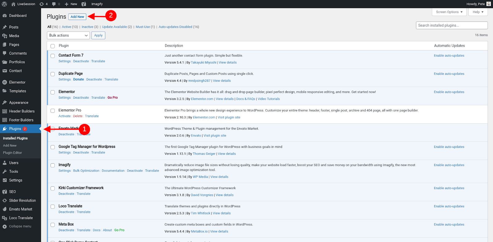 Add new plugin Wordpress integration